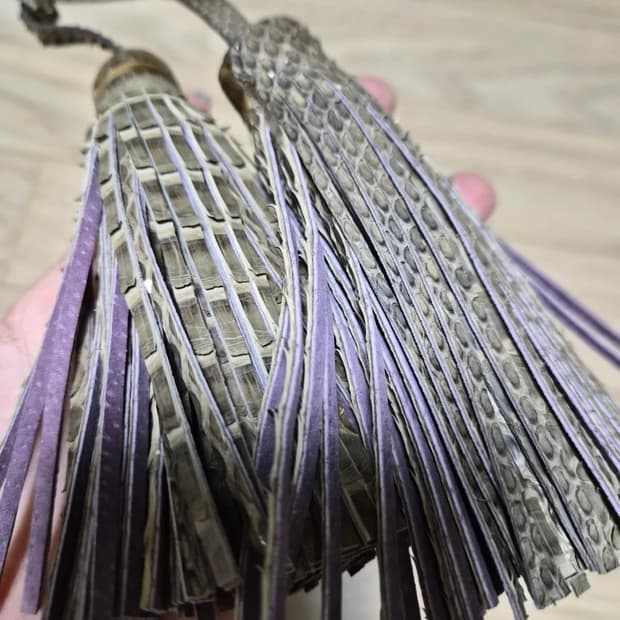 리얼 파이톤 (뱀피) 태슬 장식 (미사용)