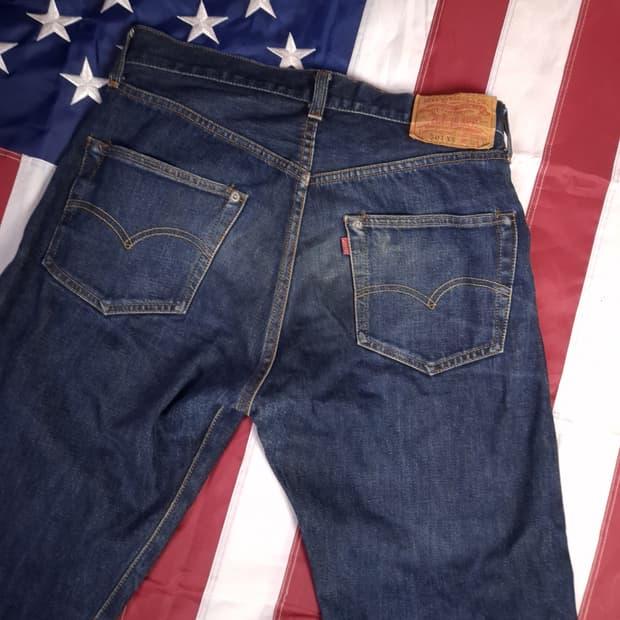 오리지날 미국제조 발렌시아 리바이스 501-XX 셀비지 데님진