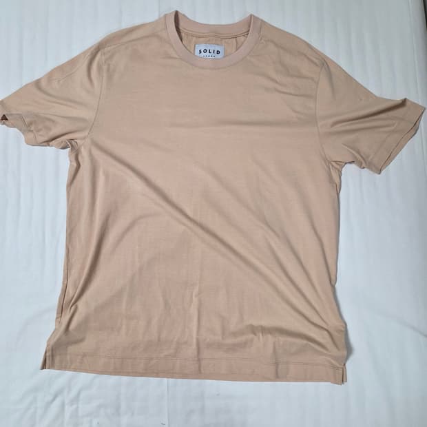 솔리드옴므 베이지 반팔티 105(XL,50)