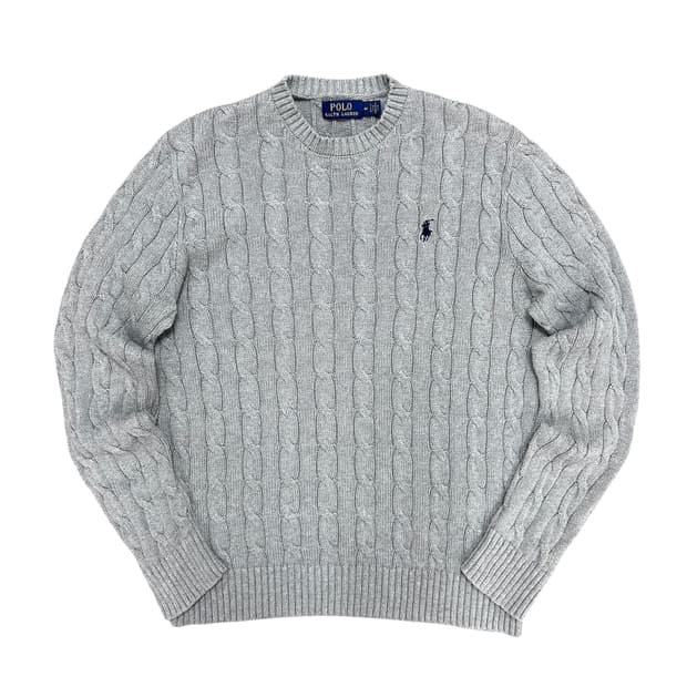 폴로 그레이 코튼 케이블 니트(M)