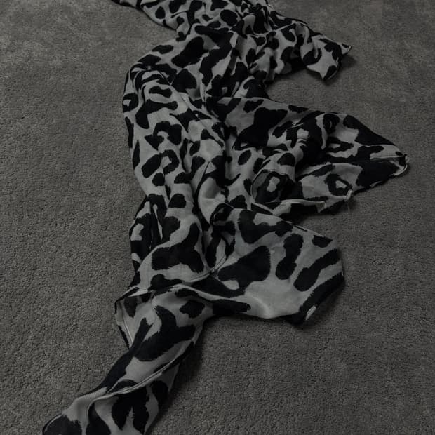 Vintage vkei punk mood leopard scarf