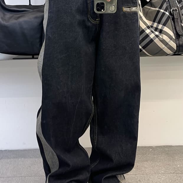 Freaky Massive 808 사이드 라인 올드스쿨 데님 팬츠