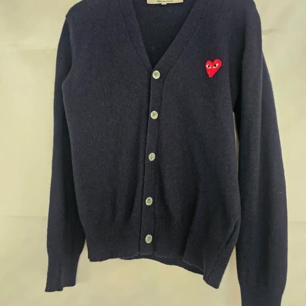 꼼데가르송 네이비 가디건