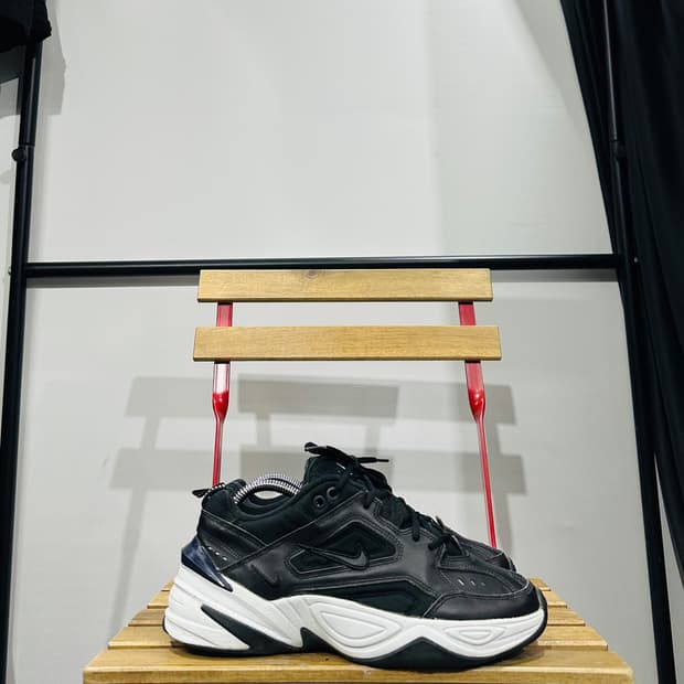 255) 나이키 운동화 남성 남자 신발 M2K 테크노 블랙 레더