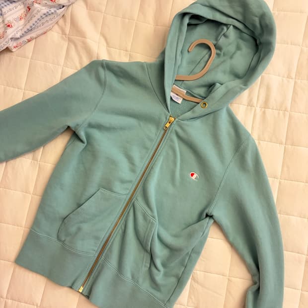 챔피온 민트 후드집업