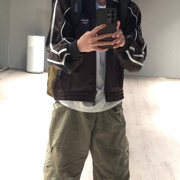 앤더슨벨 제노 멀티 밀러터리 팬츠 46 라이즈소희 착용