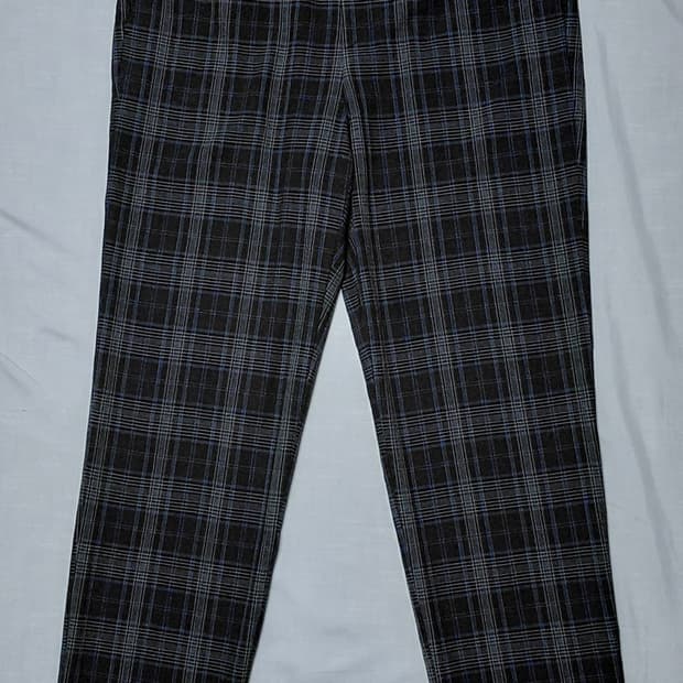 [38] 쿠드샹스(COUP DE CHANCE) 체크 테이퍼드 슬랙스