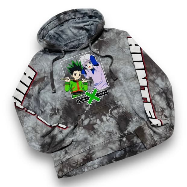 헌터 x 헌터 곤 & 키르아 타이다이 빈티지 후디