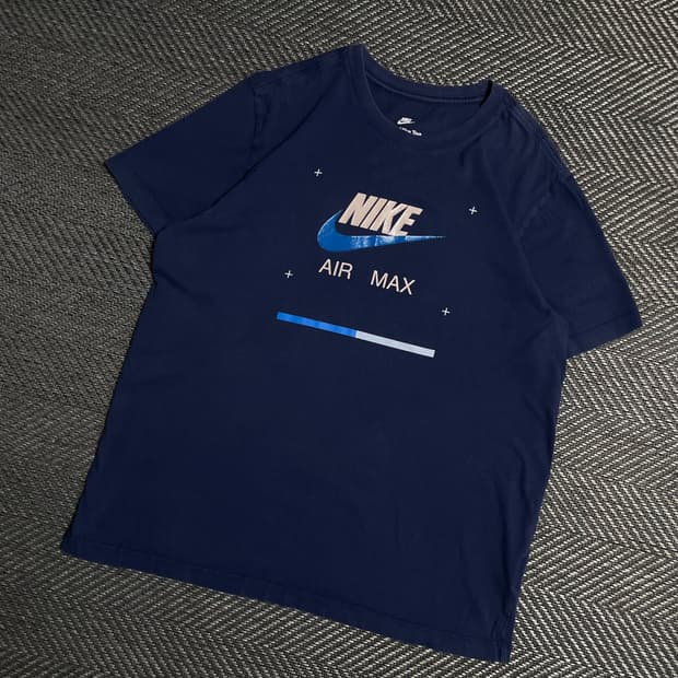 나이키 NSW 에어맥스 빅로고 반팔 티셔츠 네이비y 5187