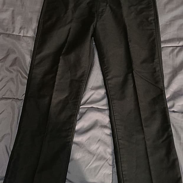 유니클로 블랙면바지 33인치 기장94