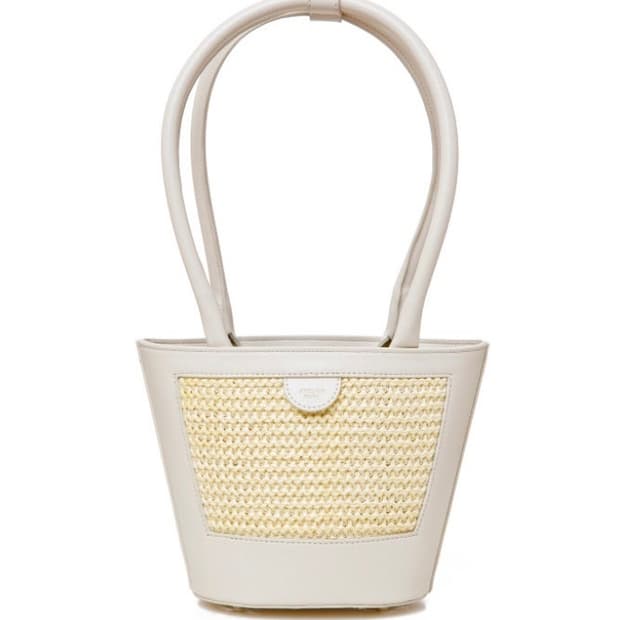 아뜰리에파크 라탄 브림백 아이보리