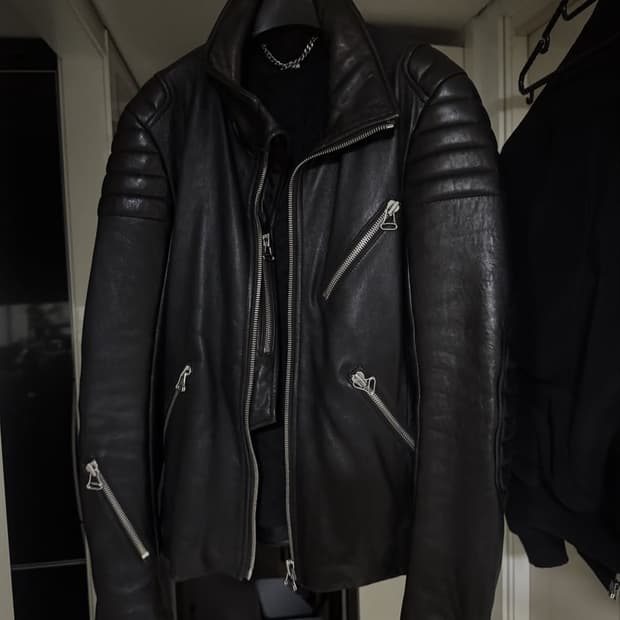 시스템옴므 라이더 레더 자켓 (착샷)