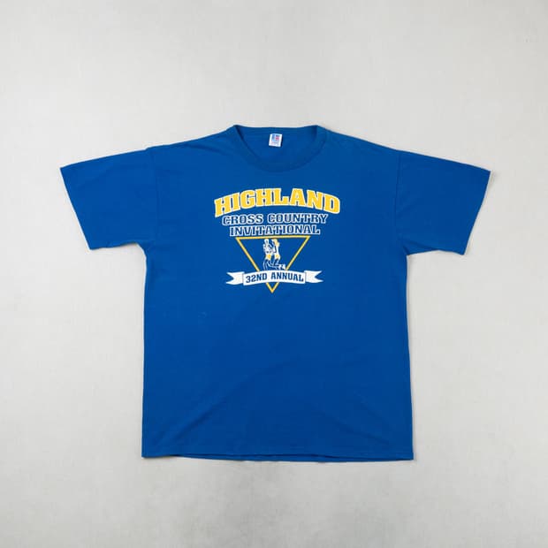 (XL) 90s 빈티지 러셀 애슬레틱 프린팅 티셔츠