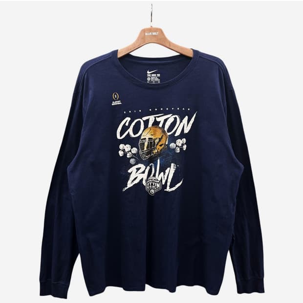 나이키 롱슬리브 칼리지 풋볼 레터링 디테일 네이비