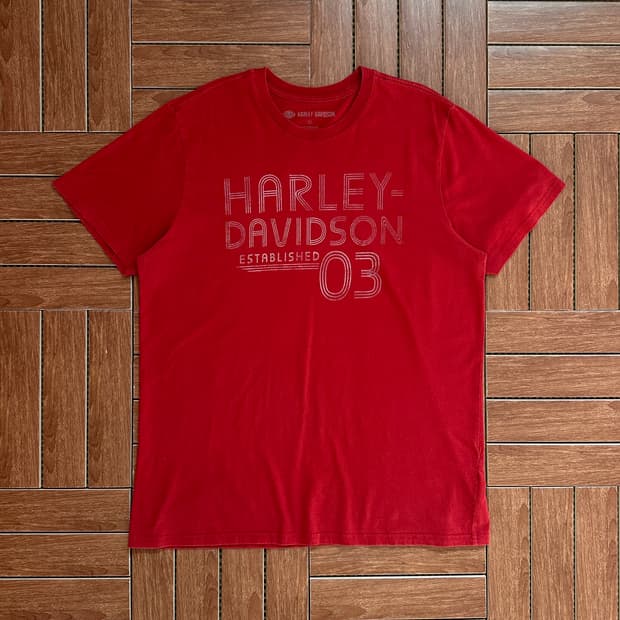 Harley davidson printing 1/2 tee