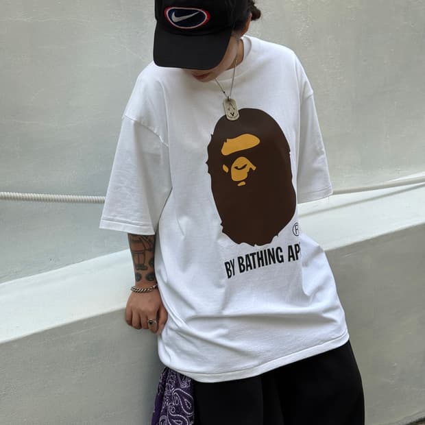 Bape 베이프 빅사루 화이트 반팔