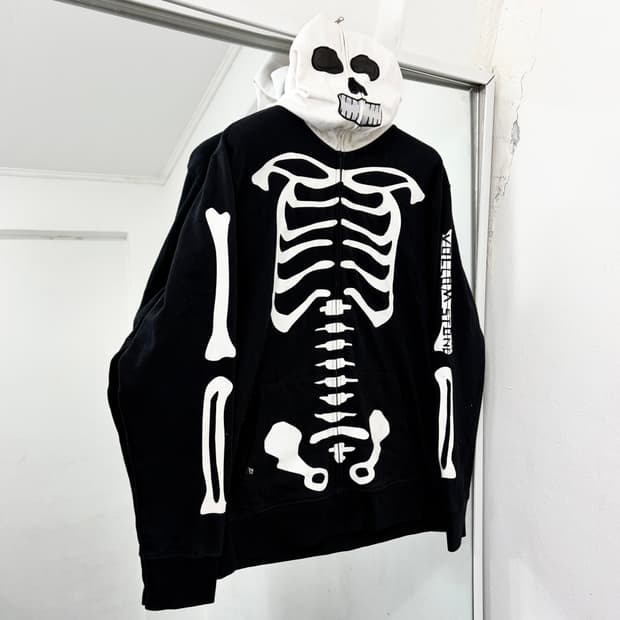 Volcom 스켈레톤 본 후드 집업