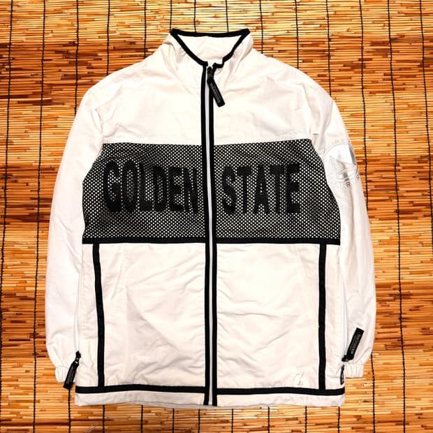 NBA 화이트 골든스테이트 스펠아웃 바람막이 m