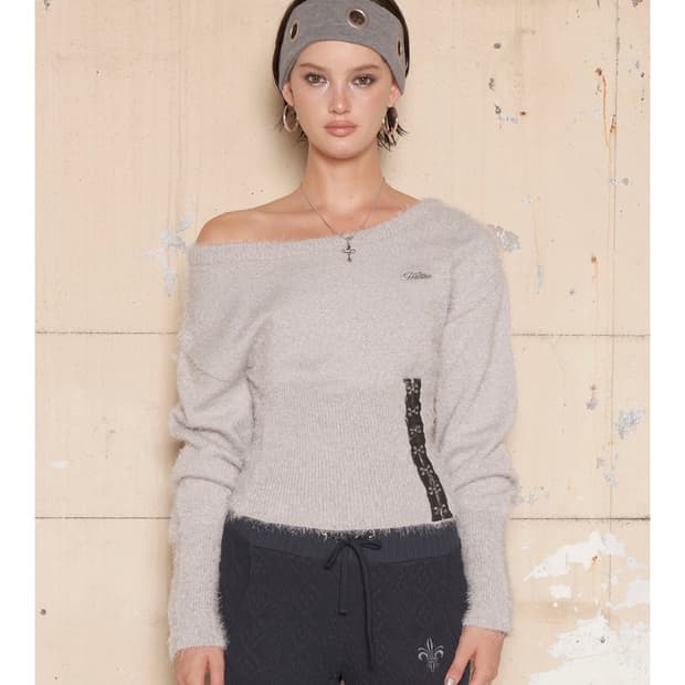 힐다 코르셋 원숄더 니트