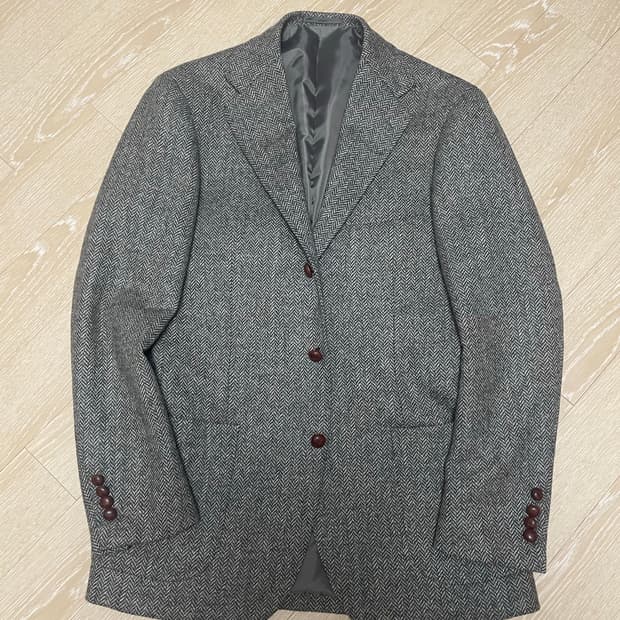 라마르쉐 헤링본 문 트위드 링자켓 48사이즈