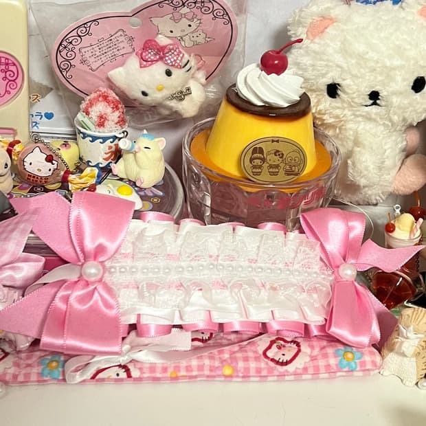 인형 전용 헤도레 레이스 리본 갸루 양산형 빈티지 핑크 공주