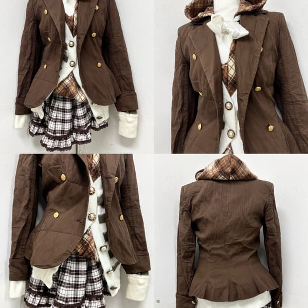  [49AV JUNKO SHIMADA]Brown Gold Button J