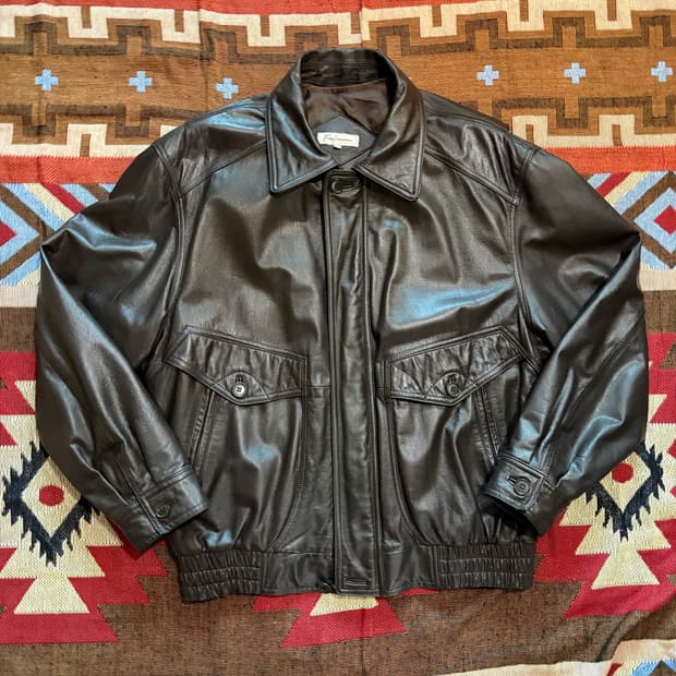 105) 00s 소가죽 A-2 레더 봄버 자켓