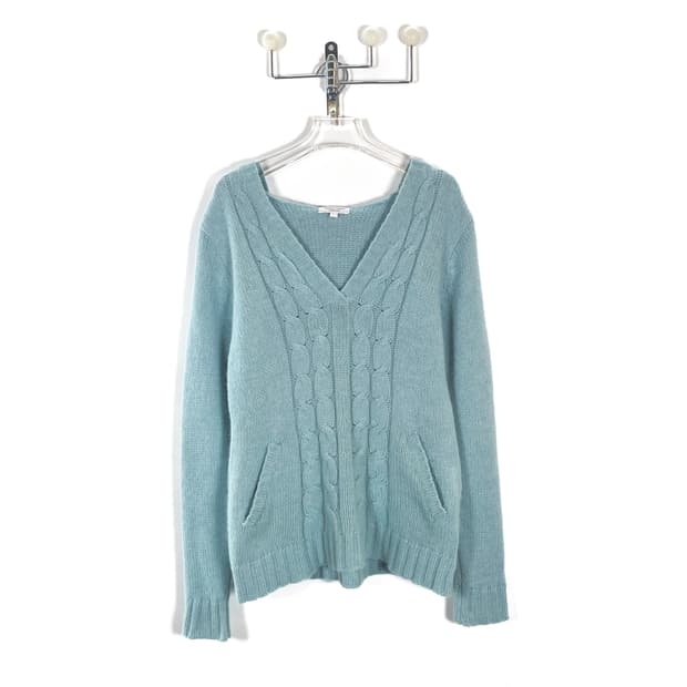 마리끌레르 울 앙고라 블렌드 니트 후드티