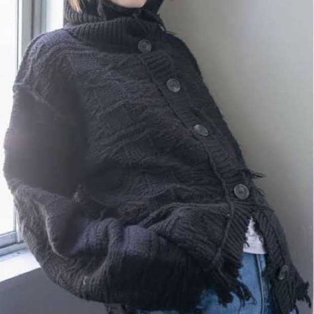 퍼버즈 니트데미지 가디건