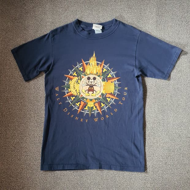 90s 월트디즈니  월드투어 미키 마우스 티셔츠 no.49
