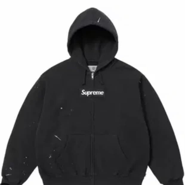 슈프림 마르지엘라 후드집업 블랙 XL