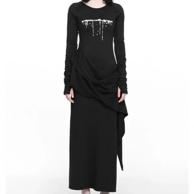 나체 새상품 NACHE DROP MAXI DRESS BLACK 여름