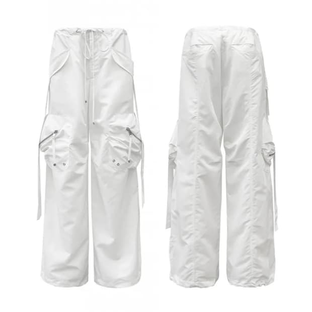 나체 convex tie cargo pants 카고 바지 화이트 