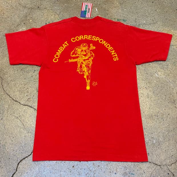 90s Made in USA 미국 빈티지 미해병 싱글스티치 반팔티