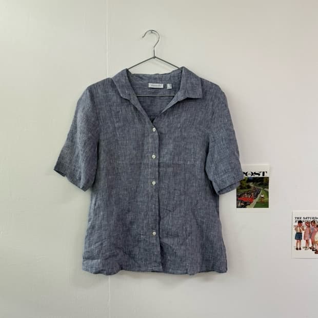Italy linen blouse 린넨 블라우스