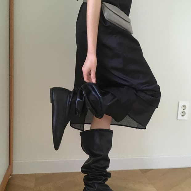 미엔느 mienne 소프트 하이 플랫 롱부츠