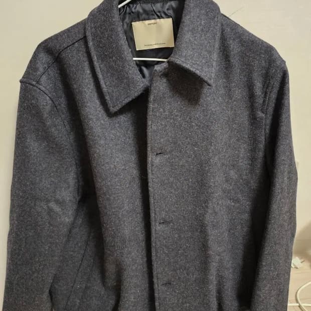 POTTERY 울 블루종 자켓 멜란지 네이비 1사이즈