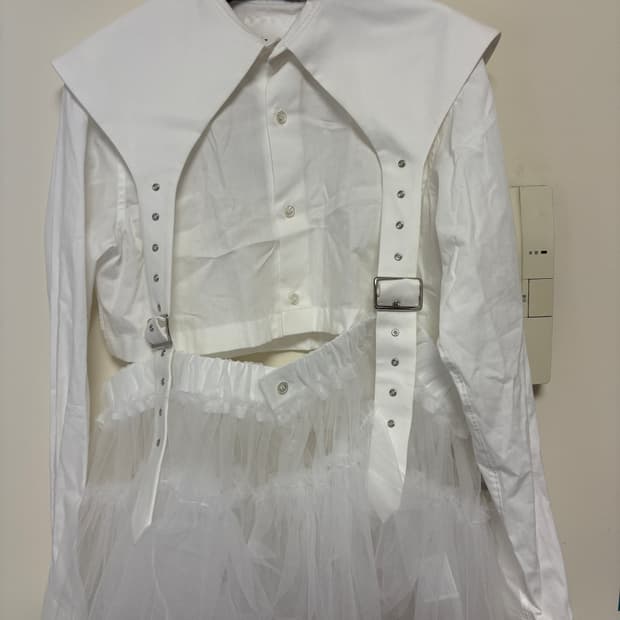 noir kei ninomiya 25ss 화이트 블라우스 M