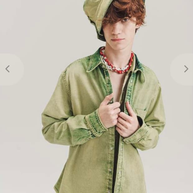 마르니 그린 톤 애시드 워시 데님 셔츠 (꼬르소꼬모 구매)