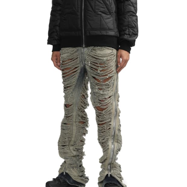 새상품 릭오웬스 디스트레스 볼란 바나나진 34