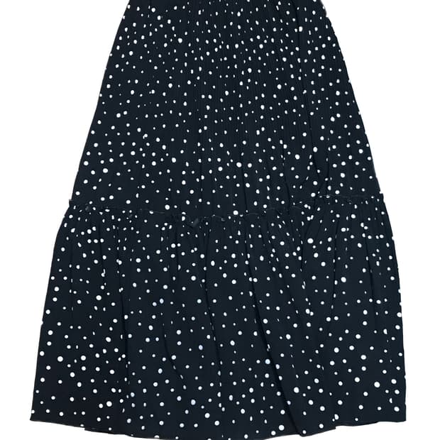 도트 프릴 포인트 롱스커트