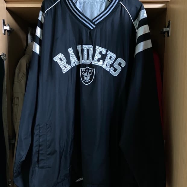 NFL RAIDERS 레이더스 웜업 저지 XL 사이즈 105~110