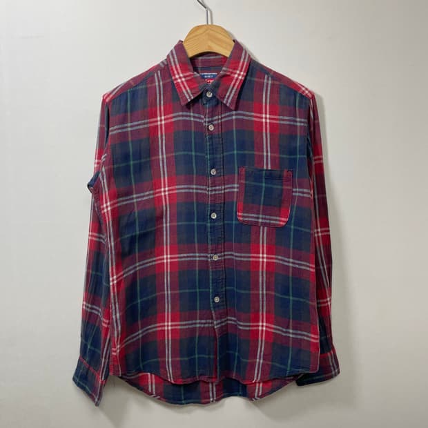 45rpm 체크 린넨 셔츠 M - S61