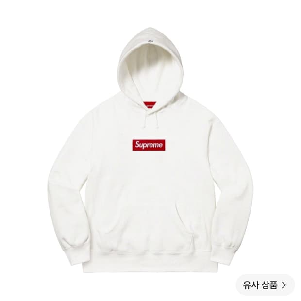 슈프림 박스로고 후드 스웨트셔츠 화이트 21fw
