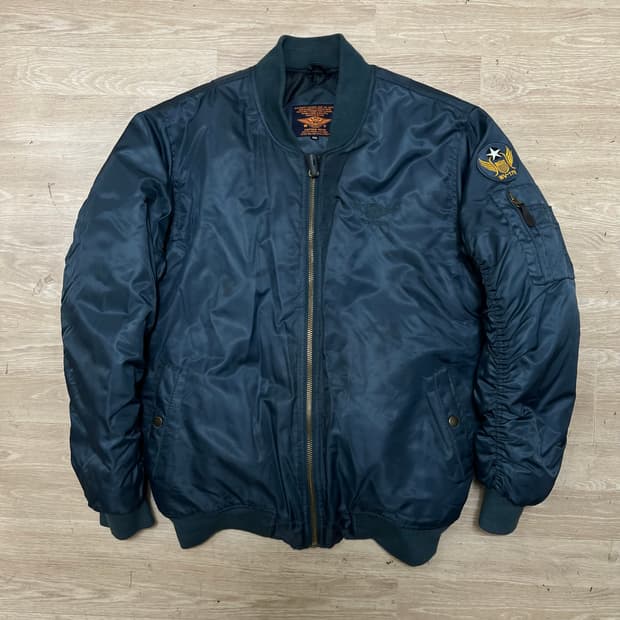 캡틴 웨빅 US 공군 MA-1 항공점퍼 봄버자켓 [네이비] 2XL/110