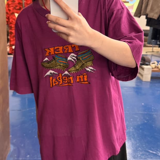 1990s Trek Nepal 싱글스티치 반팔티