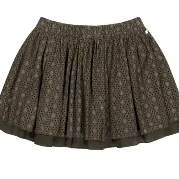 (구해요) 코이세이오 플라워 펀칭 스커트 브라운