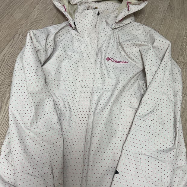 컬럼비아 핑크 도트 바람막이