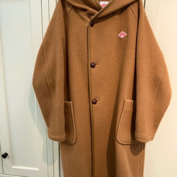 단톤 울 후드코트 브라운 38사이즈 울자켓 가디건