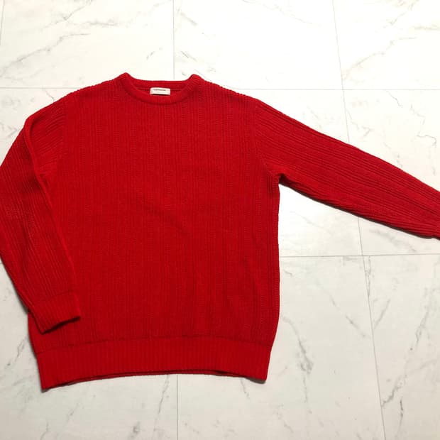 커스텀멜로우 케이블 니트 헤비 스웨터 105-110